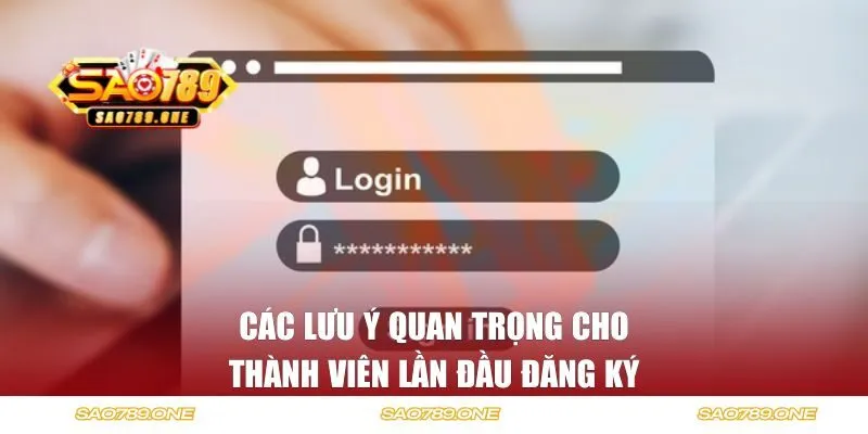 Các lưu ý quan trọng cho thành viên lần đầu đăng ký tài khoản